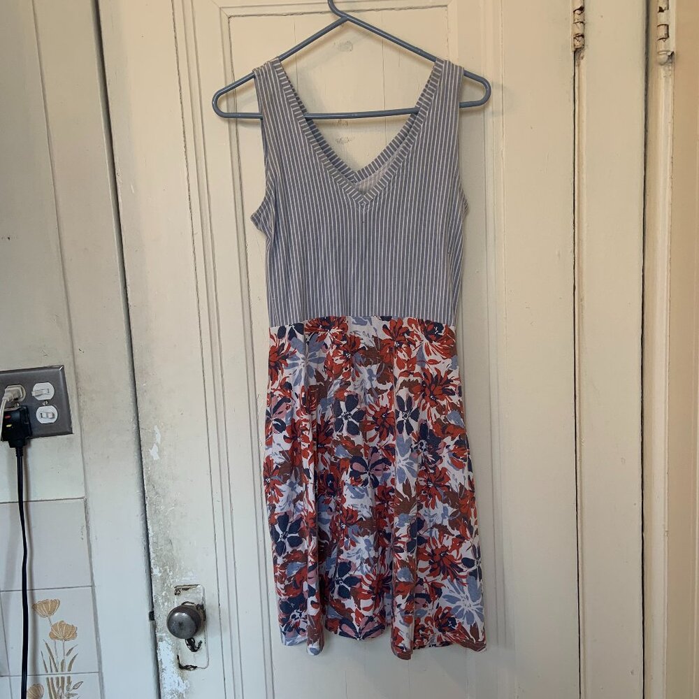 Pact Floral Revive V-Neck Tank Dress
